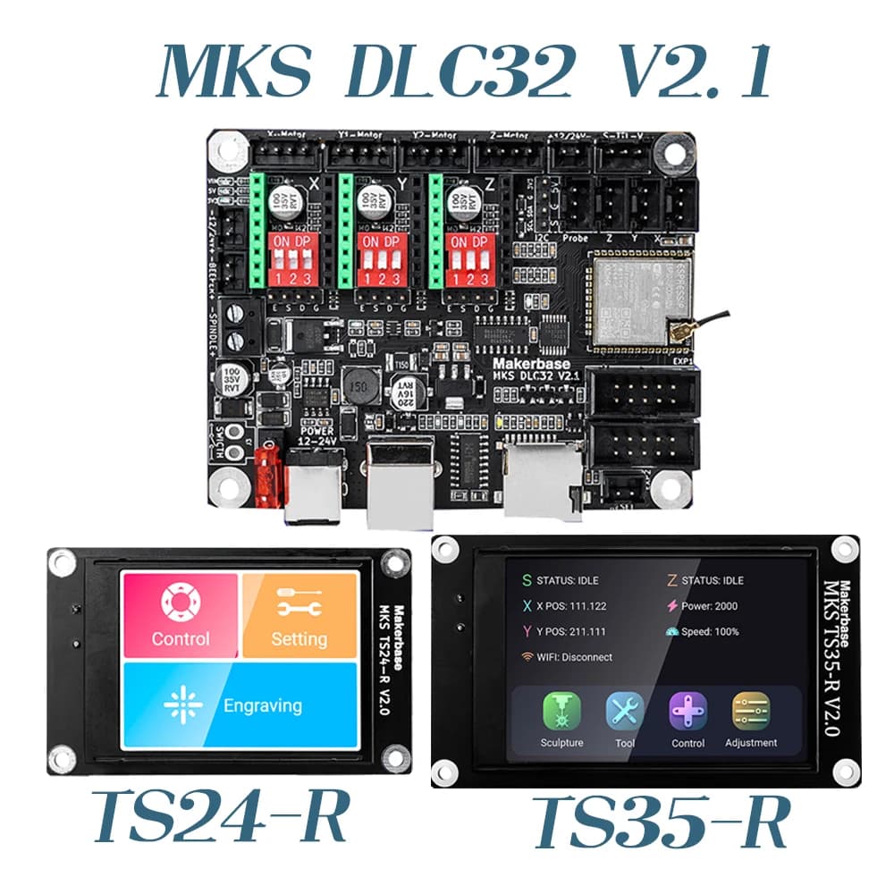 Machine de gravure Laser carte mère Makerbase MKS DLC32 V2.1 32Bit carte de commande Wifi TS24/TS35-R prise en charge du Module Laser 80W