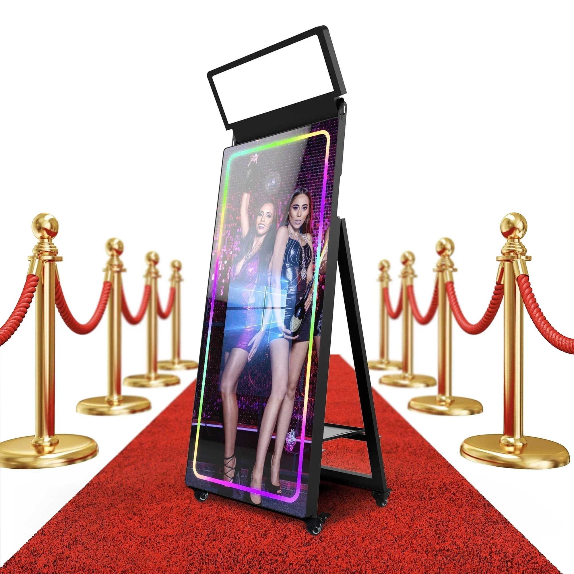 Nouveau miroir photo magique portable 65 pouces, le plus vendu en UE en 2026, pour cabine photo selfie