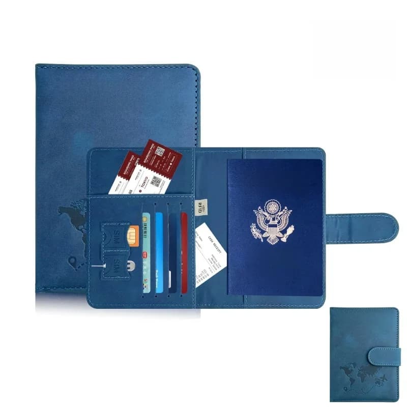 Porte-passeport pour voyage Essentials, étui portefeuille pour accessoires de voyage, porte-livres de passeport pour femmes/hommes