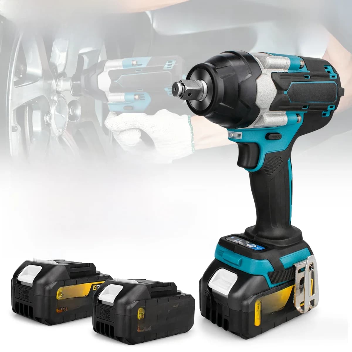 Makita – clé à chocs électrique sans balais, couple 1800N.M, batterie Lithium-Ion de 1/2 pouces, clé sans fil, outils pour broche de batterie