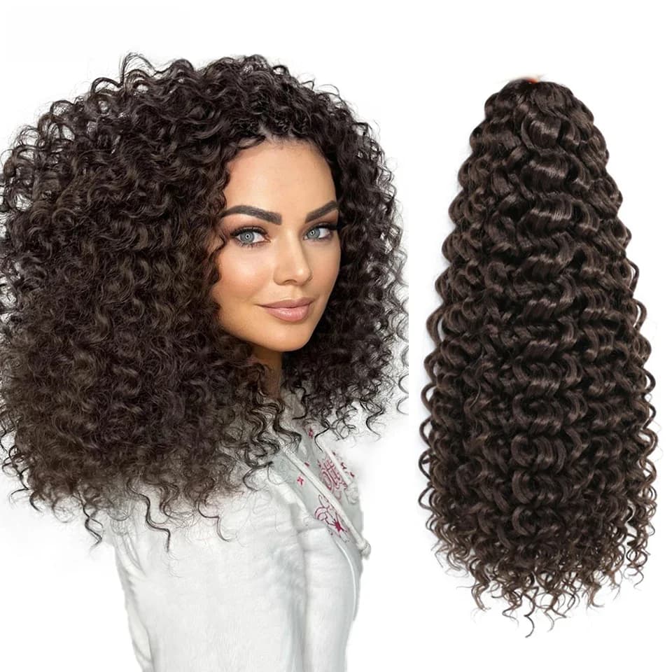 22 pouces guimauve synthétique Afro Curl Crochet cheveux torsion tresse crépus bouclés tressage Extensions de cheveux Ombre Blonde pour les femmes