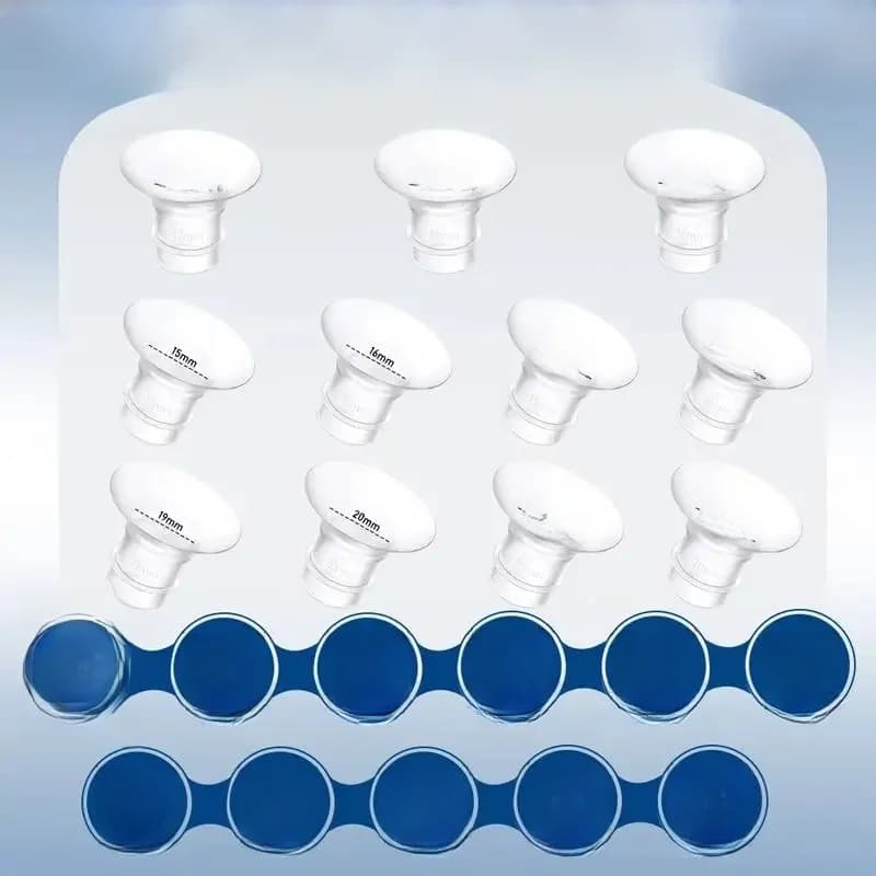 Kit de dimensionnement de bride de 11 tailles pour bride/bouclier de 24 mm de la plupart des pompes, insert de bride en silicone pour tire-lait