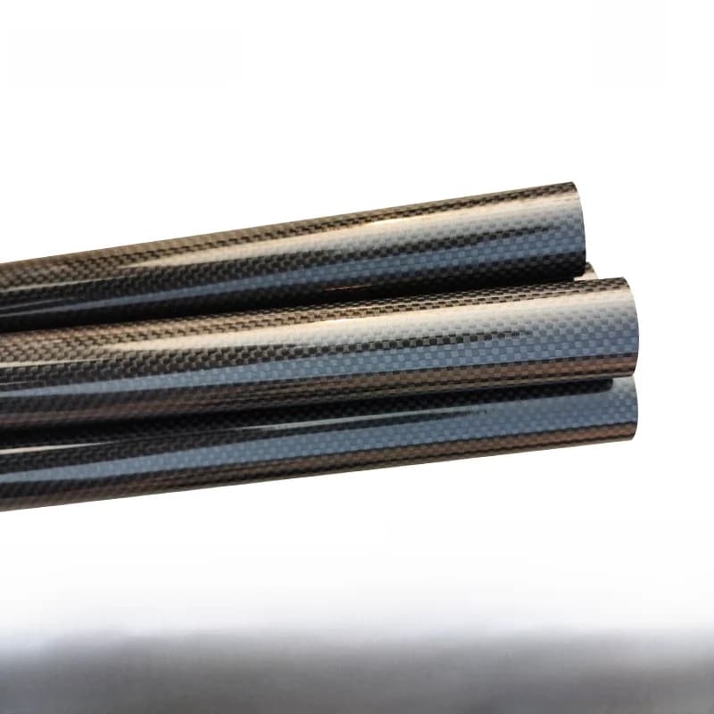 2 pièces 3K plaine Surface brillante Tube en Fiber de carbone longueur 500mm OD 12mm 14mm 16mm 18mm 22mm 24mm 26mm 28mm 30mm 35mm Tube en carbone