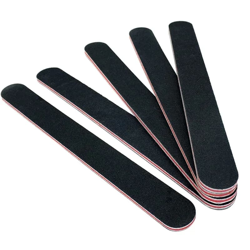 5 pièces/10 pièces lime à ongles tampon à ongles professionnel papier de verre noir fort Angle de citron vert droit 100/180 limes de ponçage de