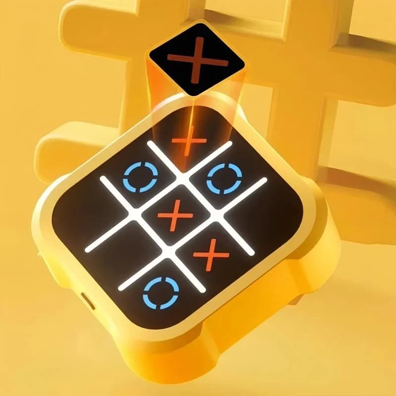 Jeu de société électronique multifonctionnel Tic-Tac-Toe, jeu de puzzle Montessori, jeu d'échecs portable pour adultes et enfants