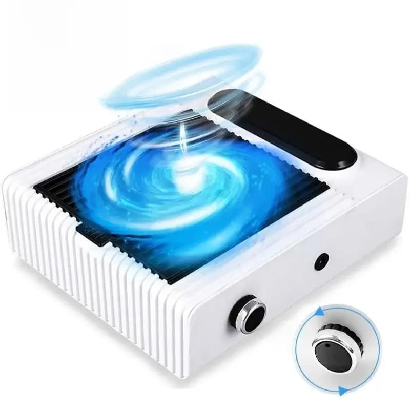 Collecteur de poussière d'ongles puissant 80W, avec filtre, aspirateur pour manucure, extracteur d'ongles, ventilateur, filtre, nettoyage des ongles