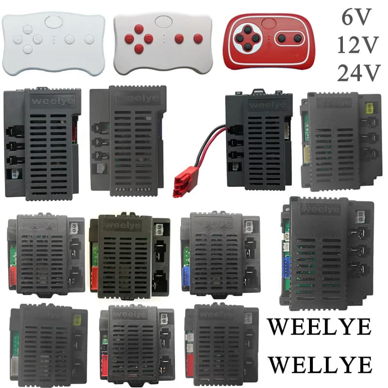 Weelye Wellye RX18 23 37 71 74 19 88 79 16 22 25 30 pour enfants, télécommande électrique, récepteur et émetteur, 12V 24V