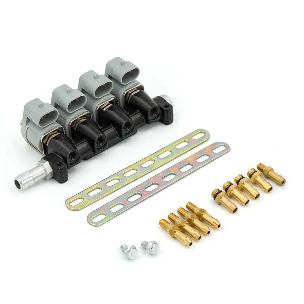 Kit de conversion de gaz automatique d'injection de système de carburant séquentiel GPL/CNG, Rail d'injecteur, injecteur de voiture de 2 ou 3 ohm