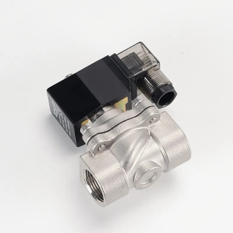 Électrovanne étanche en acier inoxydable, 1/2 ", normalement fermée, avec indicateur de puissance LED, 24V, 12V, 220V, 110V