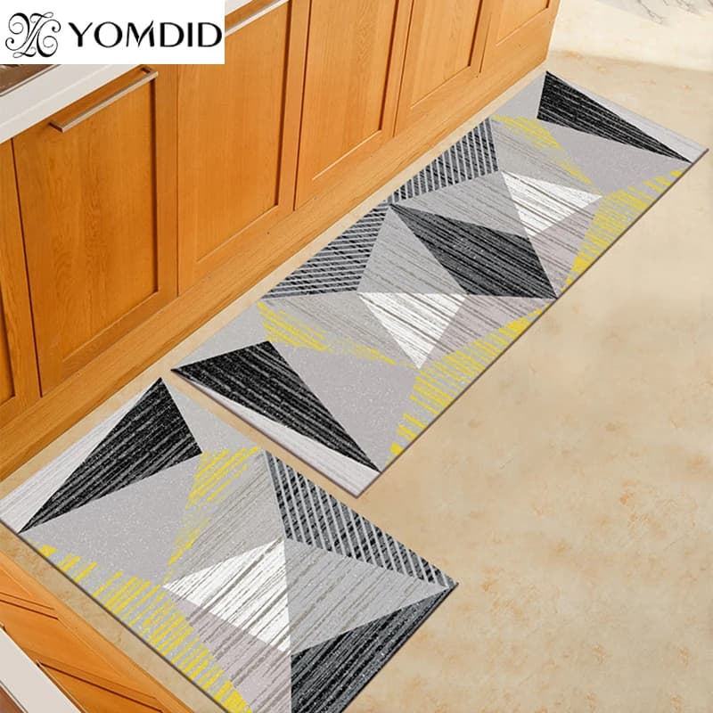 YOMDID-Tapis géométrique 3D, long, en polymère, pour la décoration de la maison, du salon, de la cuisine