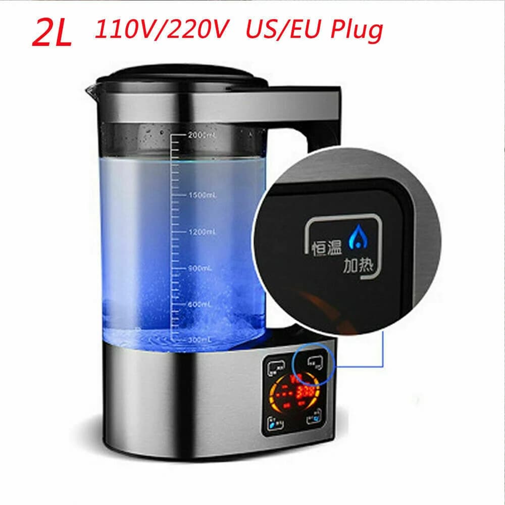 2L électrique riche en hydrogène Machine à eau filtre à eau boisson générateur d'eau d'hydrogène Ioniseur d'eau Machine 110 V-240 V