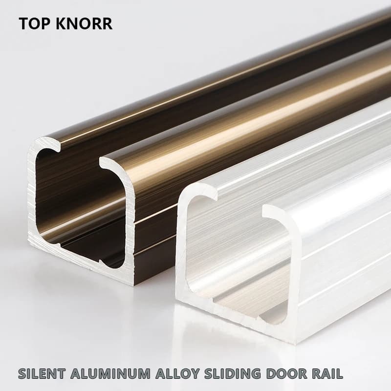 TOPKNORR Rail de suspension pour porte coulissante en bois, 2,5 mm d'épaisseur, pour porte de grange, porte coulissante et porte pliante
