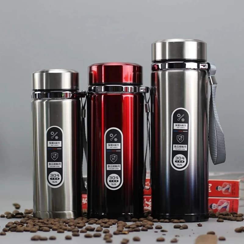 Tasse Thermos d'affaires de grande capacité, gobelet en acier inoxydable, bouteille d'eau isolée, flacon sous vide Portable pour tasses à thé de