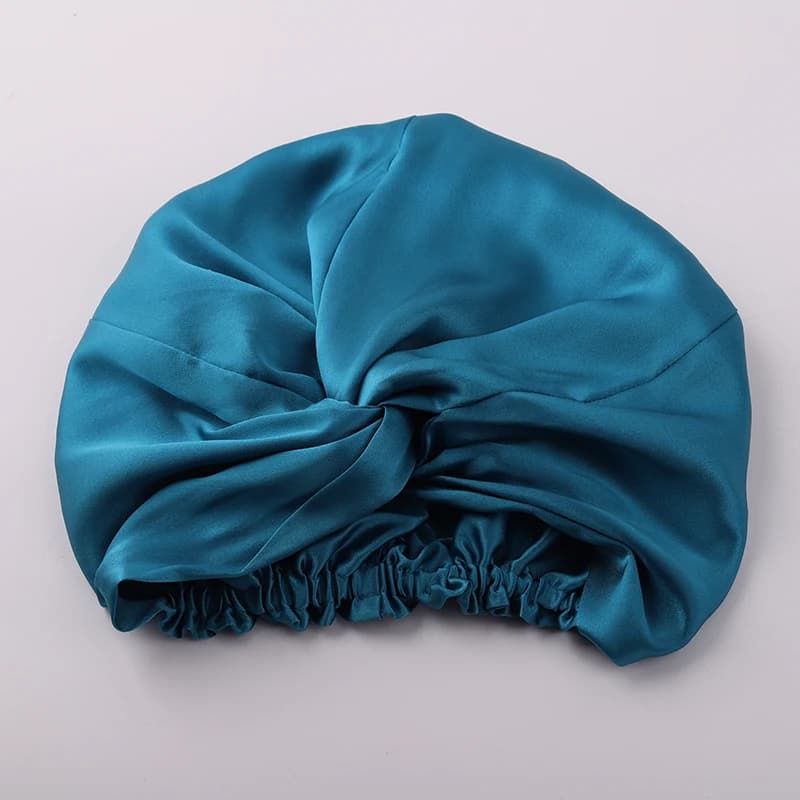 Bonnet de nuit 100% soie de mûrier 19 Momme pour femme, bonnet de sommeil uni, bonnet de nuit pour le soin des cheveux, livraison gratuite dans le