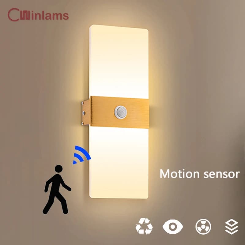 Applique Murale LED avec Capteur de Mouvement PIR, Luminaire Décoratif d'Nik, Idéal pour une Chambre à Coucher, un Salon, un délégations, une