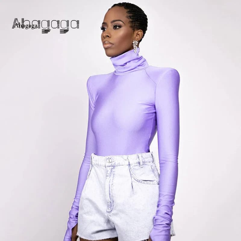 AHAgaga vêtements de détente à manches longues Fitness barboteuses femmes combinaisons Sexy bureau dame mode body une pièce femme salopette hauts