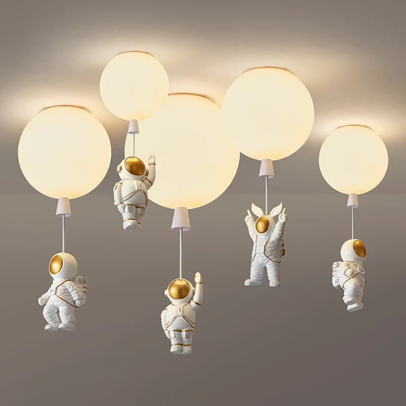 Plafonnier nordique pendentif LED pour enfants chambre d'enfant créatif astronaute ballon plafonnier décoration de la maison