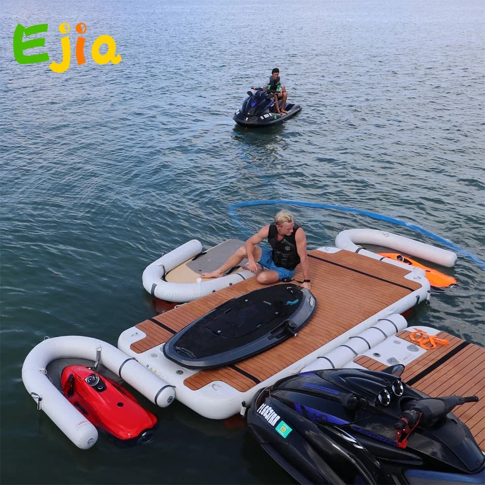 Moteur de Jet Ski C S6 et sac à eau, plate-forme flottante gonflable pour la mer, sports aquatiques pour adultes et enfants