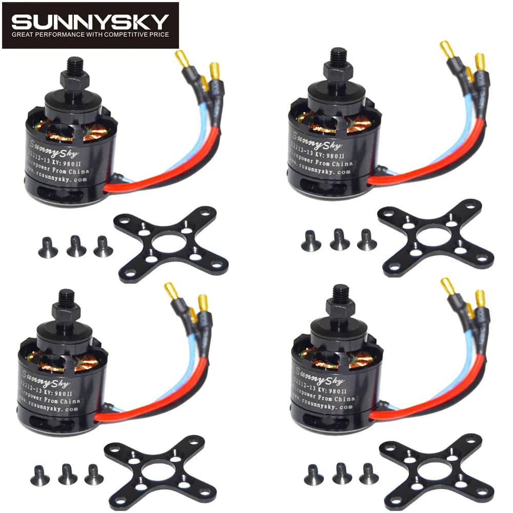 SunnySky-Moteur sans balais pour modèles d'avion 3D RC, X2216 2/4 880KV 1100KV 1250KV 1400KV 2400KV II, Outrunner, 1/2216 pièces