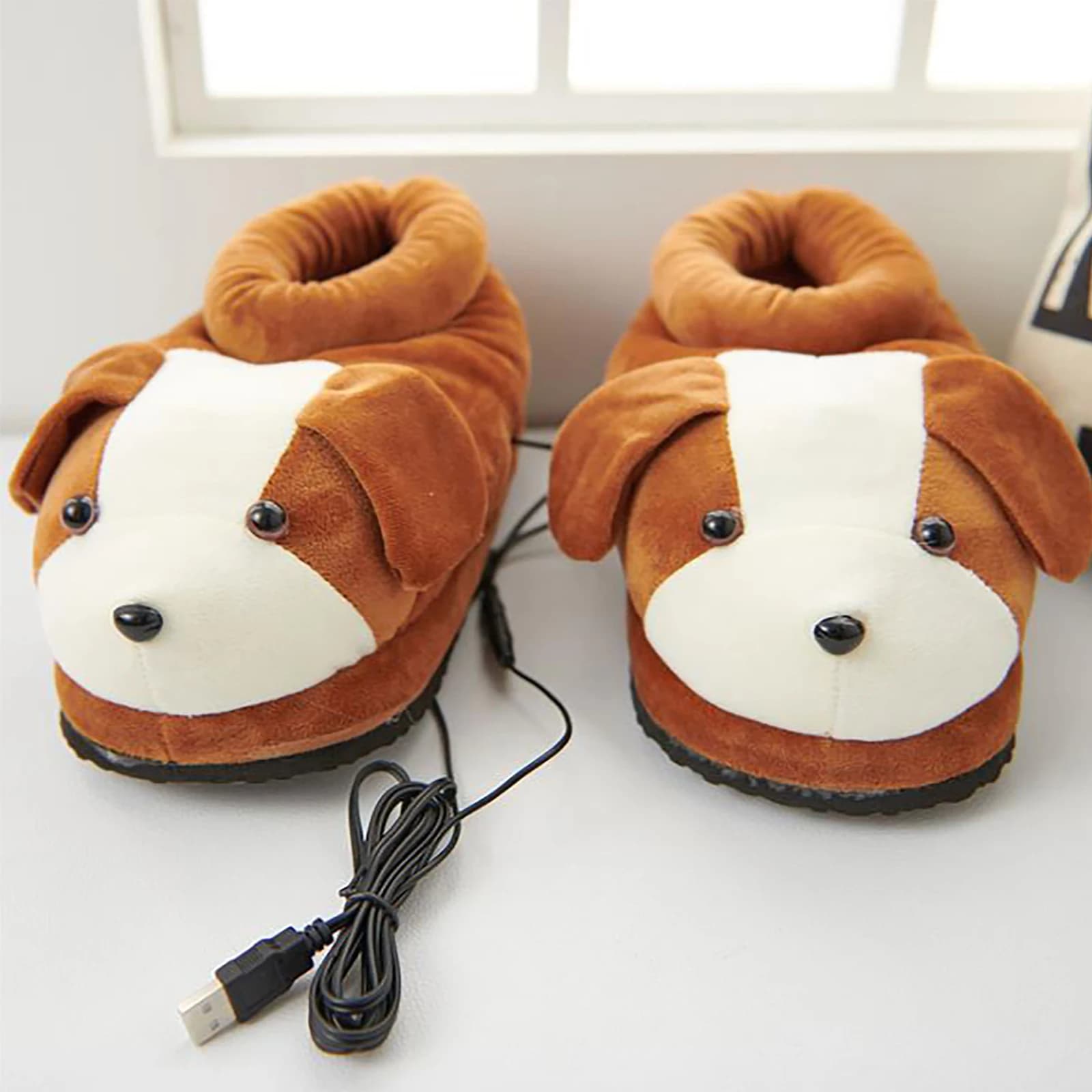 Chaussons chauffe-pieds USB chauffe-pieds, chaussures chauffantes électriques pour ordinateur PC, maison, voyage, bureau, 1 paire