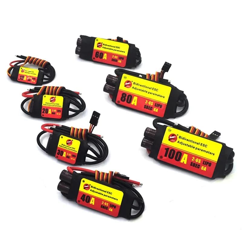 ZMR12A/20A/30A/40A/50A/60A/80A Bidirectionnel/Unidirectionnel réglable sans balais ESC pour télécommande voiture hélice sous-marine