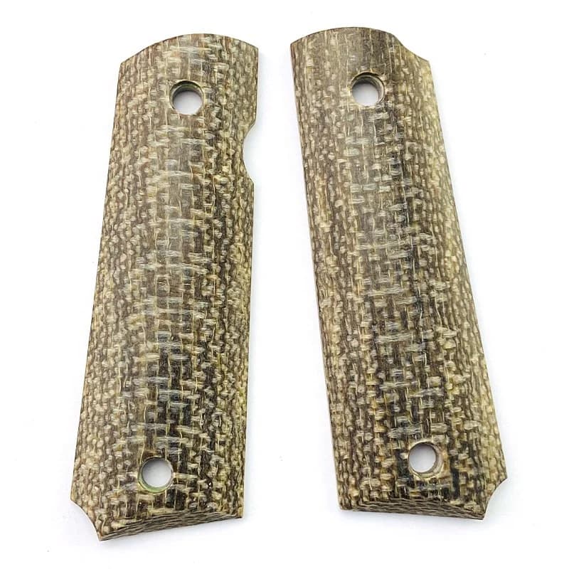Micarta tactique/matériau en bois, modèles 1911, patchs de poignée CNC personnalisés, fabrication de tige de pistolet, accessoires d'échelle,