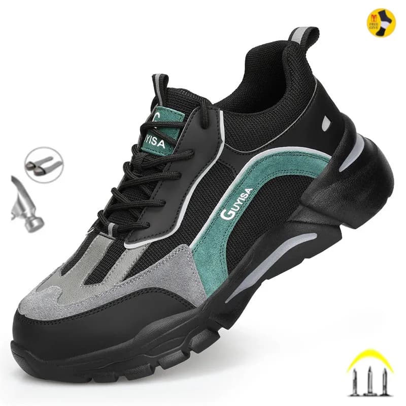 SUNENEUS-Chaussures de Sécurité pour Homme, Baskets de Travail en Acier, Bottes de Construction Industrielle, Anti-écrasement et Anti-Ichi