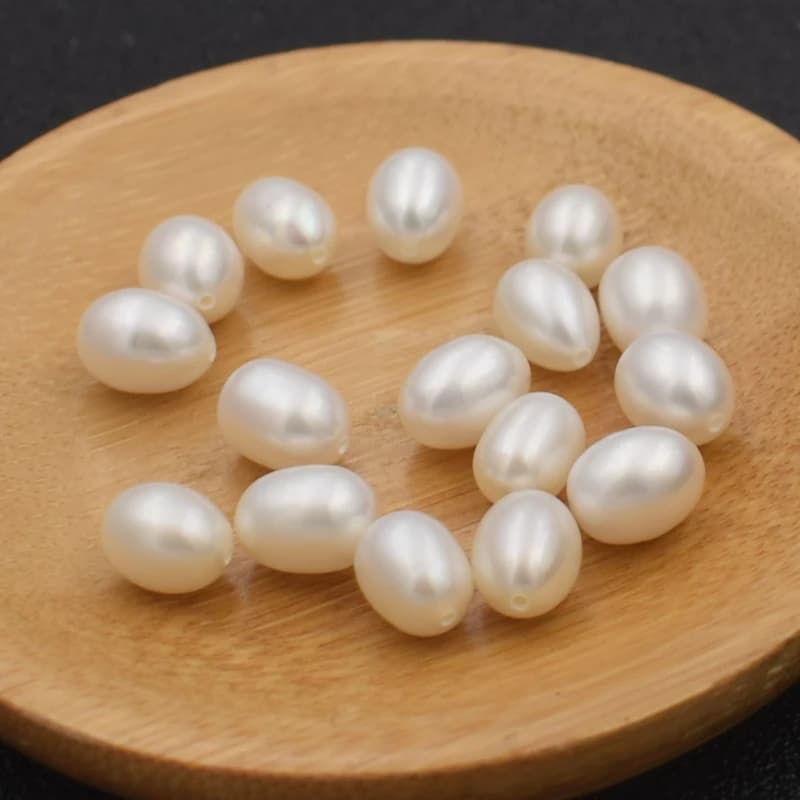 Perle goutte d'eau douce 100% naturelle, 9x11mm, 4A, perles en forme de riz de haute qualité pour bijoux, bracelets de bricolage exécutifs, collier,