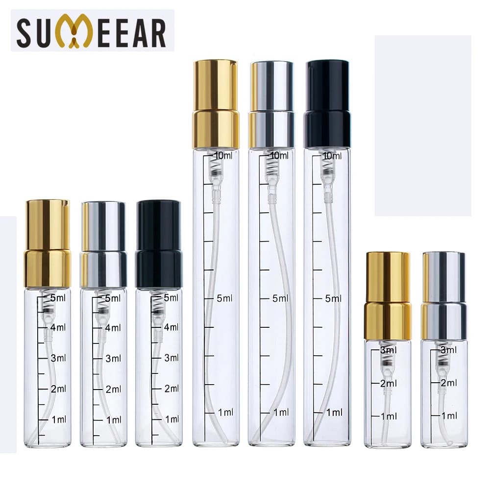 100 pièce/lot bouteille de parfum rechargeable bouteille de pulvérisation vide bouteilles de parfum en aluminium atomiseur cosmétique conteneur de