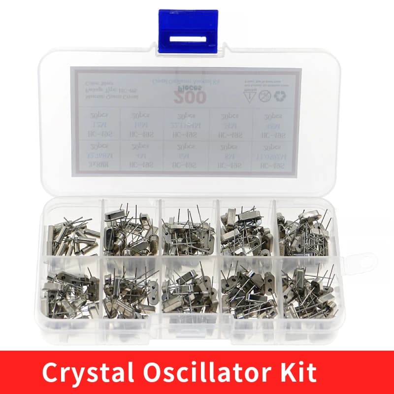 Kit d'oscillateur à cristal DIP de résonateur à quartz HC-49S, ensemble électronique de bricolage, 10 valeurs, 4MHz, 6MHz, 8MHz, 12MHz, 16MHz,
