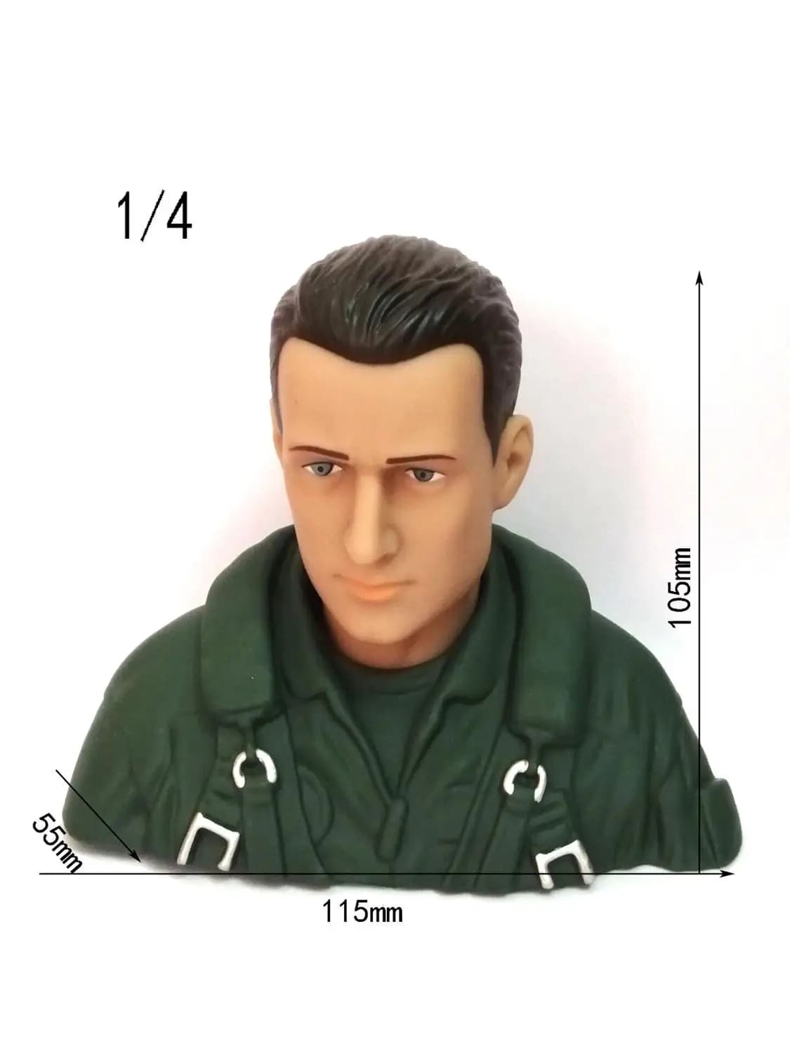 Tête de Soldat Moderne, Pilote Pouvant Tourner de 1/4 à 1/5
