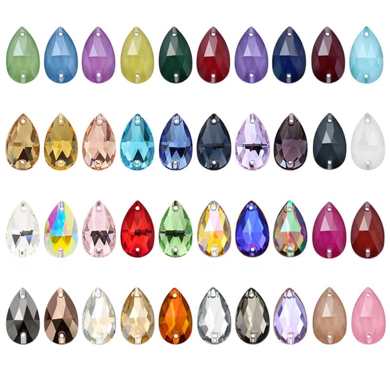 Astrobox nouveau Top qualité goutte verre cristal Strass coudre sur Strass Flatback perles Strass pour bricolage vêtements fabrication de bijoux