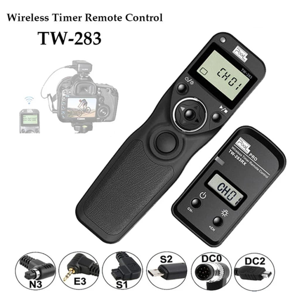 Pixel TW-283 TW 283 minuterie sans fil télécommande déclencheur (DC0 DC2 N3 E3 S1 S2) câble pour Canon Nikon Sony caméra TW283