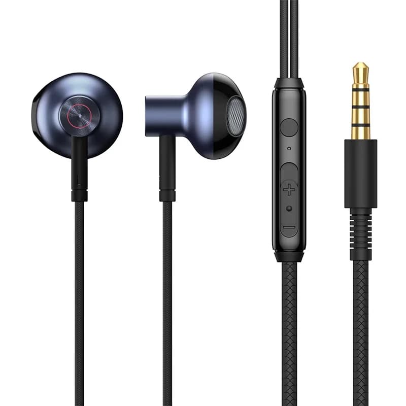 Écouteurs filaires Baseus H19, son stéréo 6D, casque intra-auriculaire avec prise jack 3,5 mm et micro pour Xiaomi, Samsung, iPhone 6