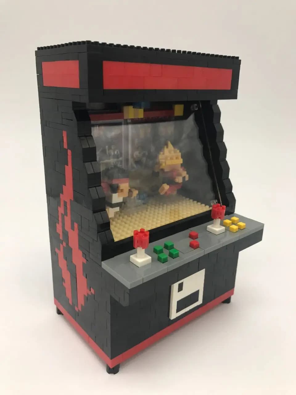 ZRK Mini blocs dessin animé jouet de construction combattant jeu Machine modèle UFO CATCHER briques en plastique Brinquedos présent pour enfants