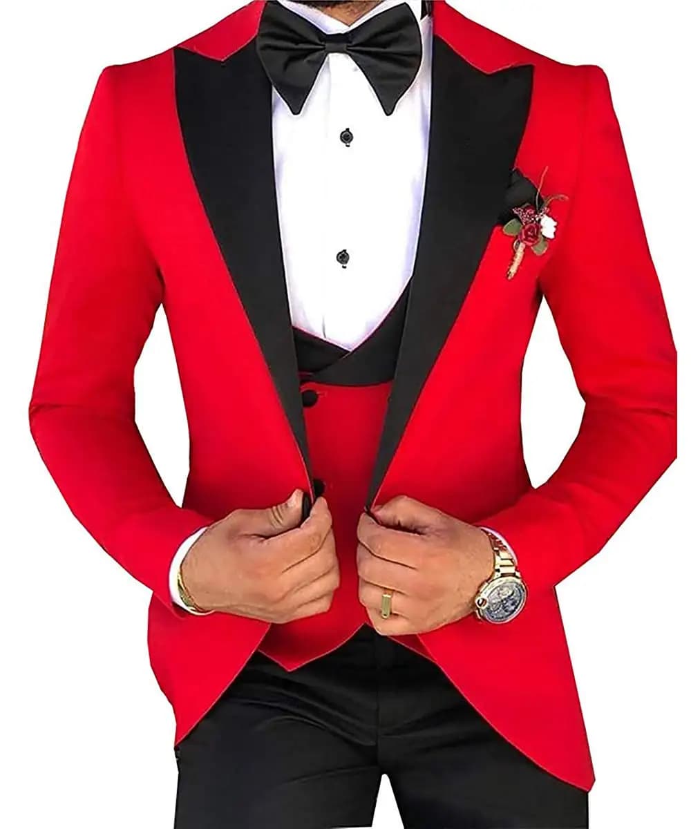 Costumes 3 pièces sur mesure pour hommes, smokings slim pour marié, olympiques de mariage pour hommes, veste, pantalon, glaçage