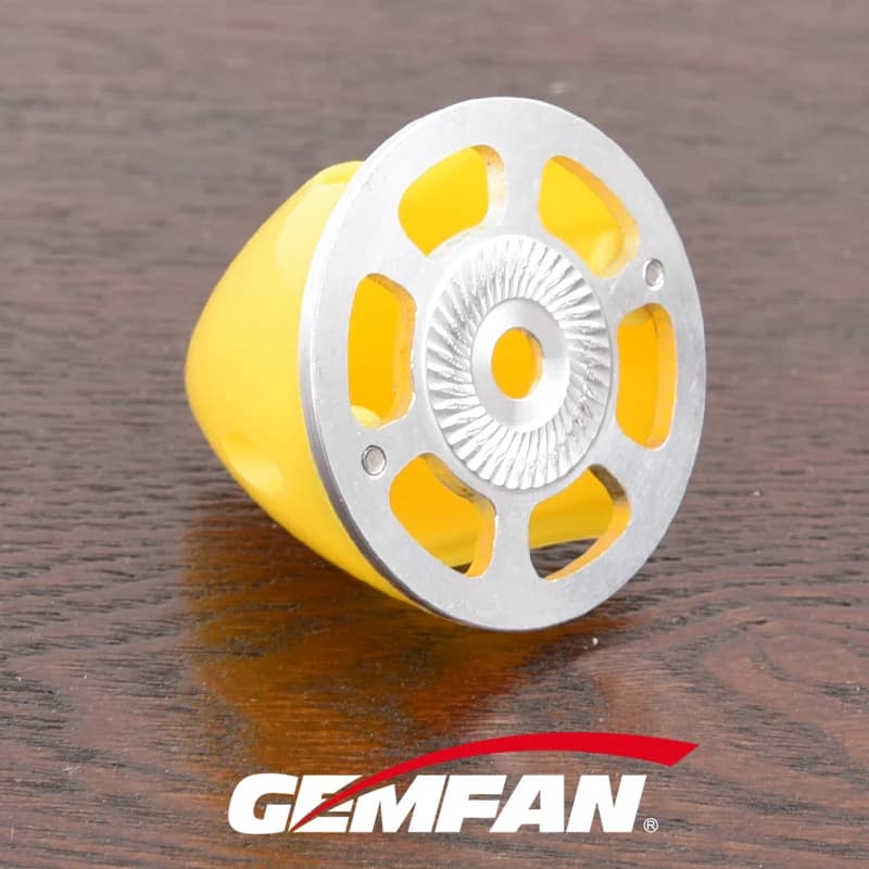 Gemfan – Spinner en plastique à Base en aluminium, 38mm 45mm 51mm 57mm 63mm 70mm 75mm pour avion, couvercle d'hélice à 2 pales