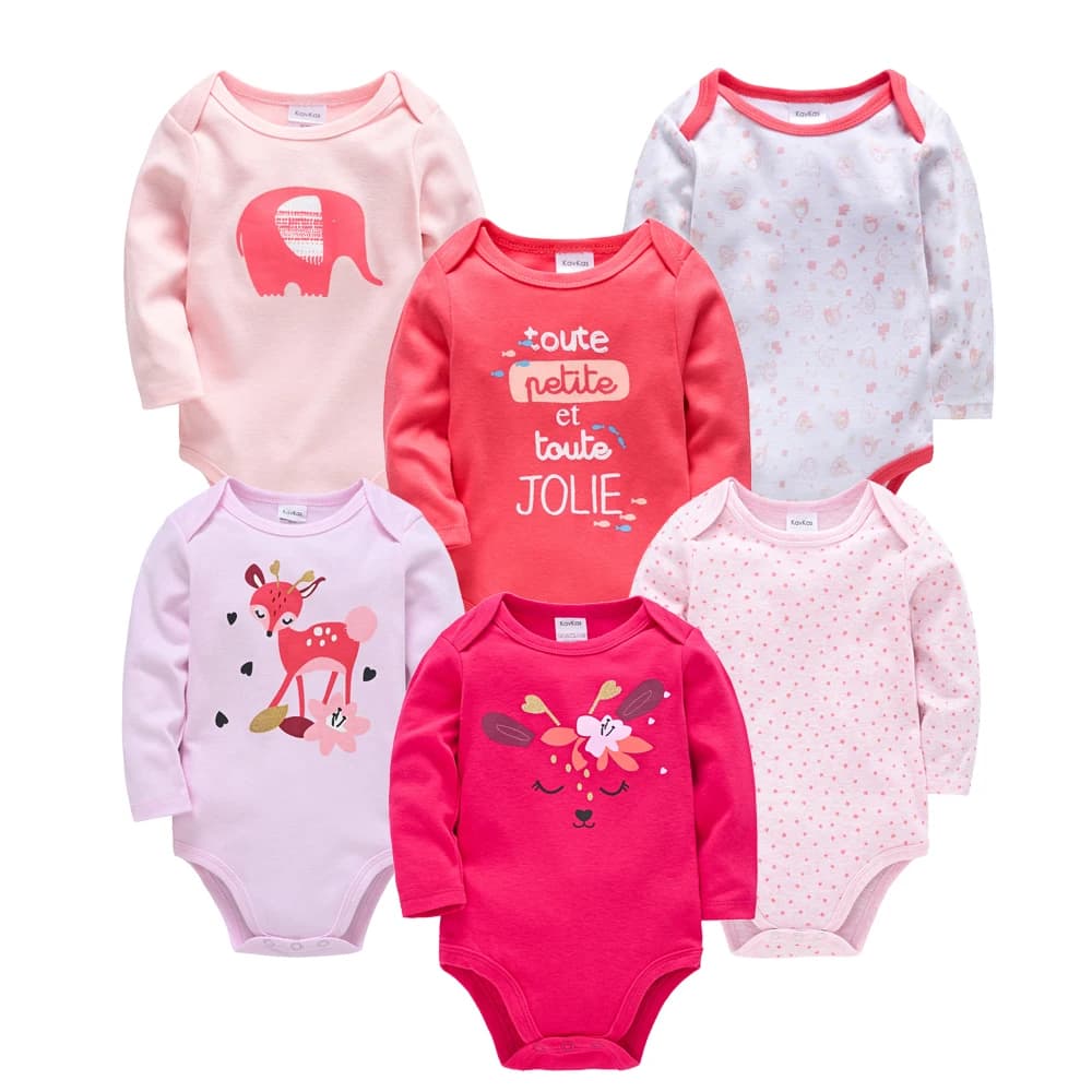 3/6 pièces par ensemble Kavkas mode bébé garçons vêtements ensemble coton doux à manches longues automne garçon filles Body nouveau-né enfant