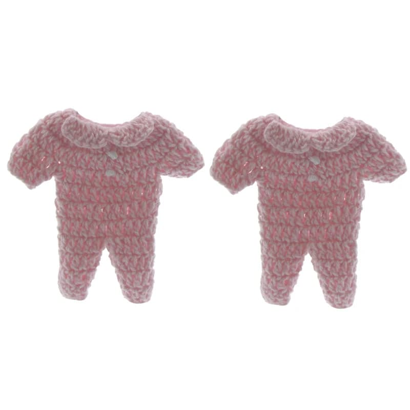 Mini vêtements au Crochet faits à la main, 12 pièces, pour réception-cadeau pour bébé, baptême, décorations artisanales pour cadeaux de fête,