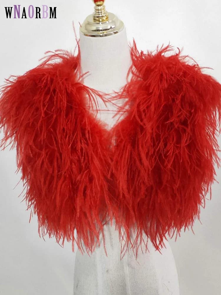Châle en fourrure d'autruche véritable 100% naturel, blouse de mariage, gilet en cheveux d'autruche, veste de mariée, manteau personnalisable
