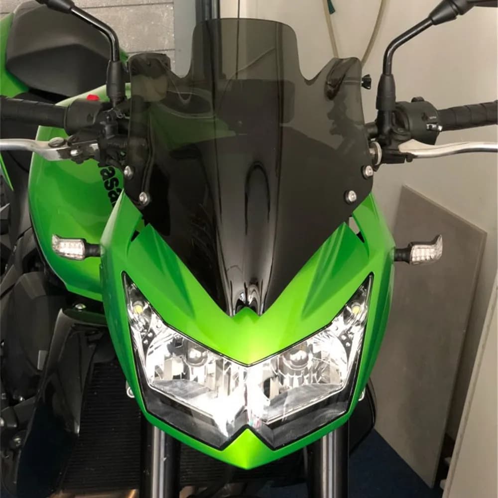 Déflecteur de vent noir fumé avec cadre de support pour moto Kawasaki Z 750 Z750 2007-2008-2009-2010-2011-2012