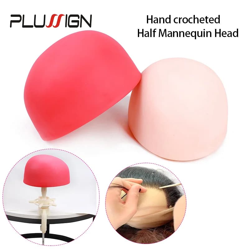 Tête de Mannequin en Silicone de grande taille et support pour ventiler les perruques de dentelle de cheveux humains tête de bloc de poupée de
