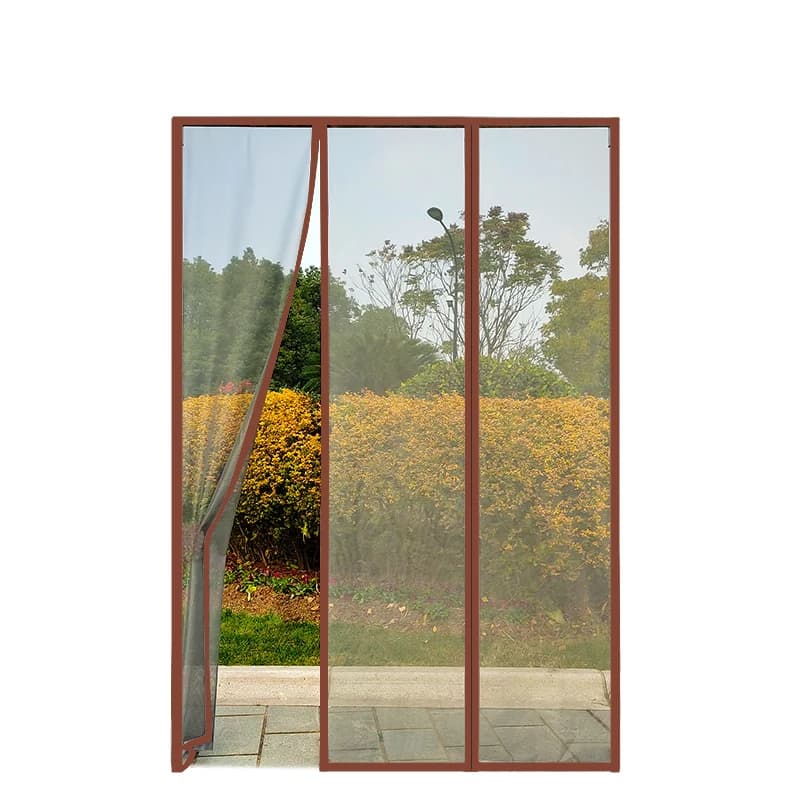 Rideau de porte magnétique anti-moustique en gaze robuste, résistant aux insectes, fermeture automatique et invisible, taille large customisée,