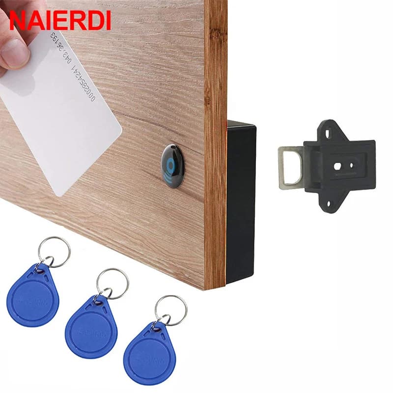 NAIERDI-Serrures électroniques intelligentes pour armoire numérique, serrure à capteur invisible, carte IC EMID, matériel de meubles de garde-robe