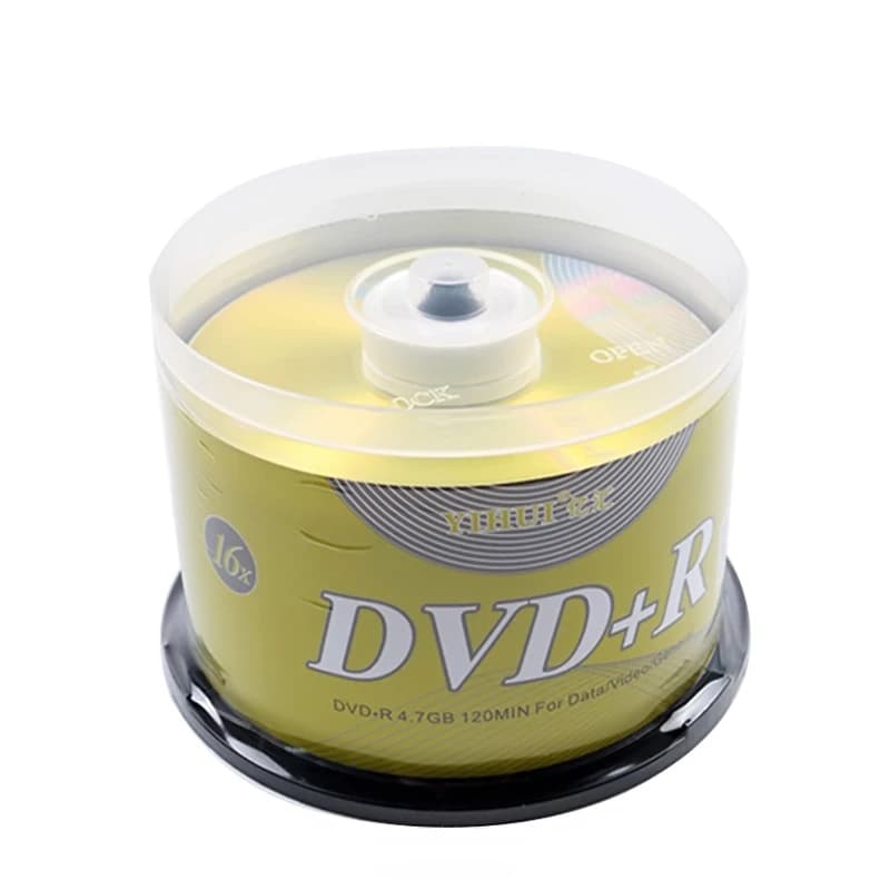 50 pièces lecteurs DVD blanc DVD + R disque CD 4.7GB 16X Bluray écriture une fois stockage de données disques DVD vides multimédia enregistrables