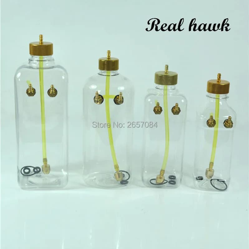 Réservoir de carburant plus Transparent 260-1000CC avec couvercle en alliage d'aluminium CNC pour avion Nitro et à gaz pour pièces d'avion modèles