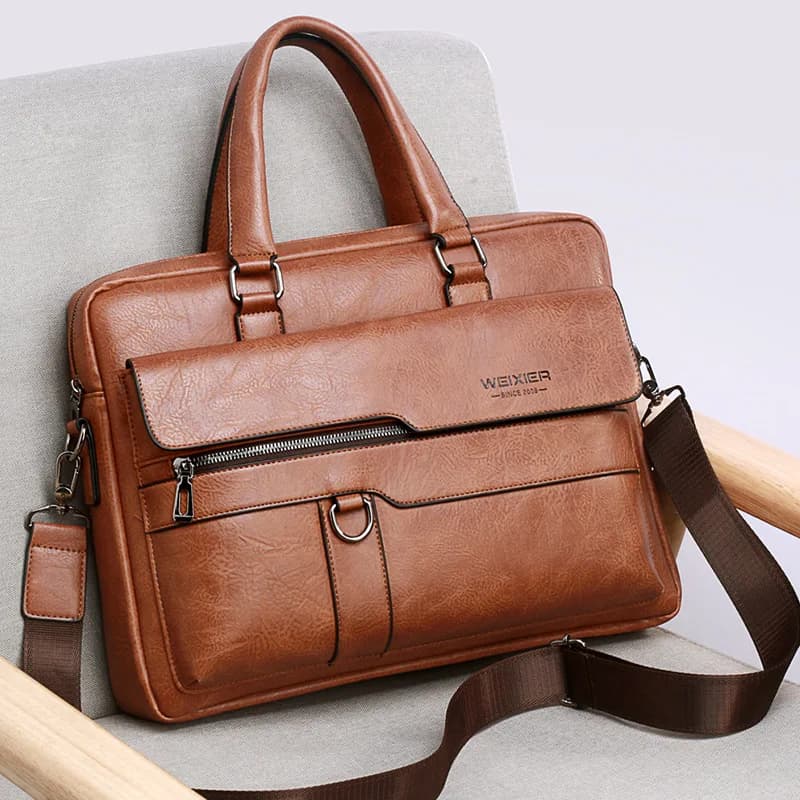 Porte-documents en cuir PU pour hommes, sac à main de bonne qualité, nouvelle marque, Sacoche à bandoulière, sac de bureau