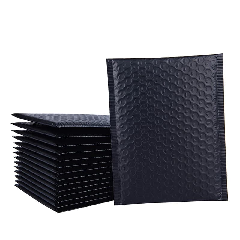 Enveloppes à bulles noires imperméables, sacs d'expédition rembourrés, auto-bancs, sac de courrier en feuille de mousse, 10 tailles, 100 pièces,