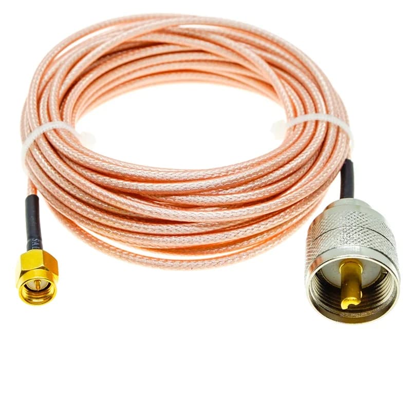 RG316 SMA mâle à UHF PL259 prise mâle PL-259 50-Ohm connecteur à sertir Lot RF Extension coaxiale câble Coaxial cavalier queue de cochon