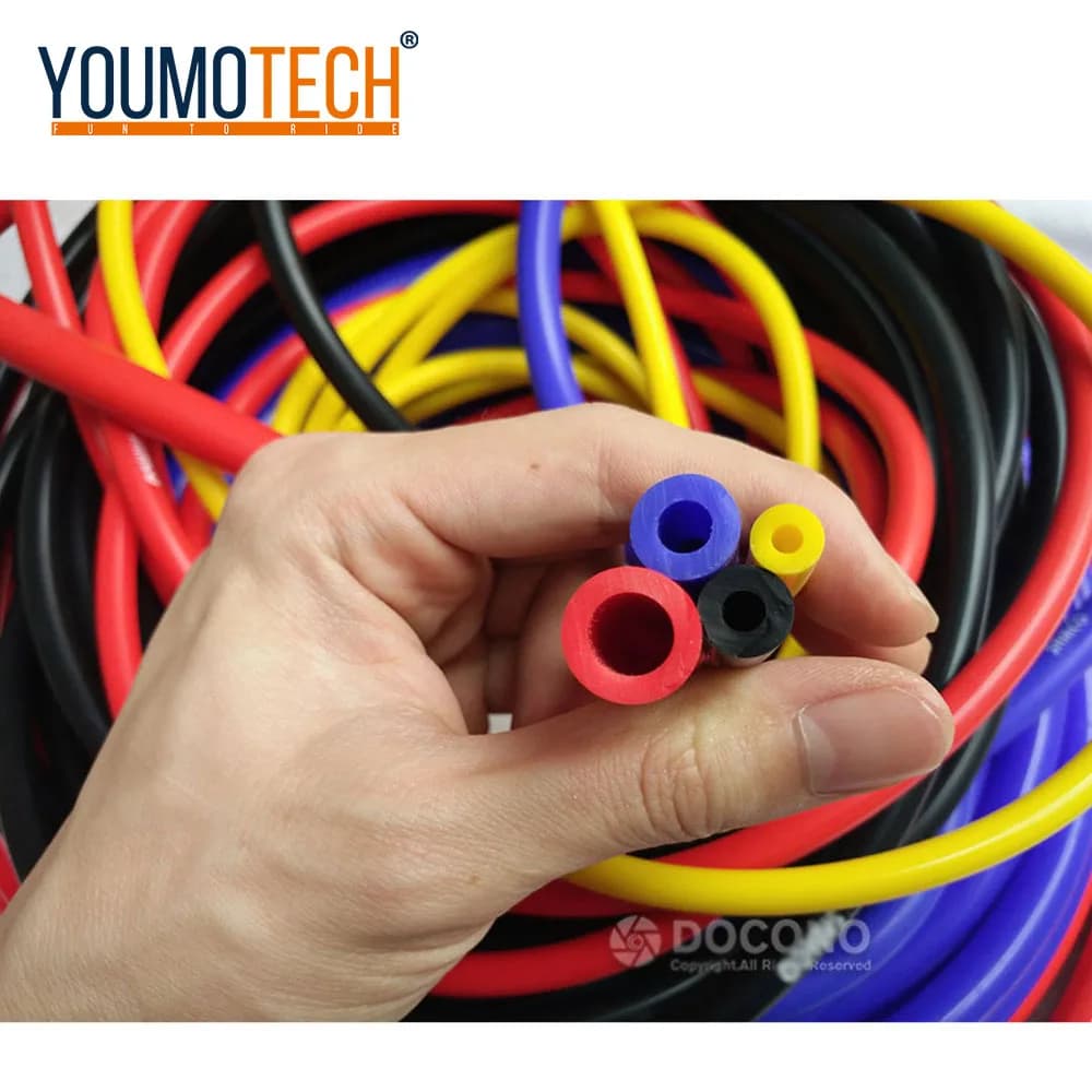 Tuyau en silicone pour aspirateur de voiture automatique, tube de ligne de course, rouge, bleu, noir, 3mm, 5mm, 4mm, 6mm, 8mm, 5m